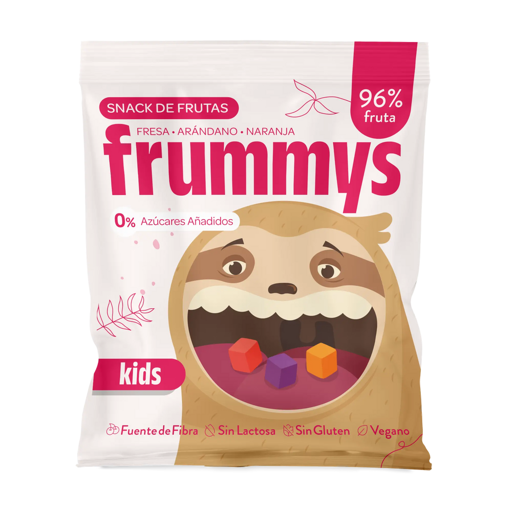 Bolsa de snack infantil Mix de Frutas Frummys Kids, 96% fruta real sin azúcares añadidos